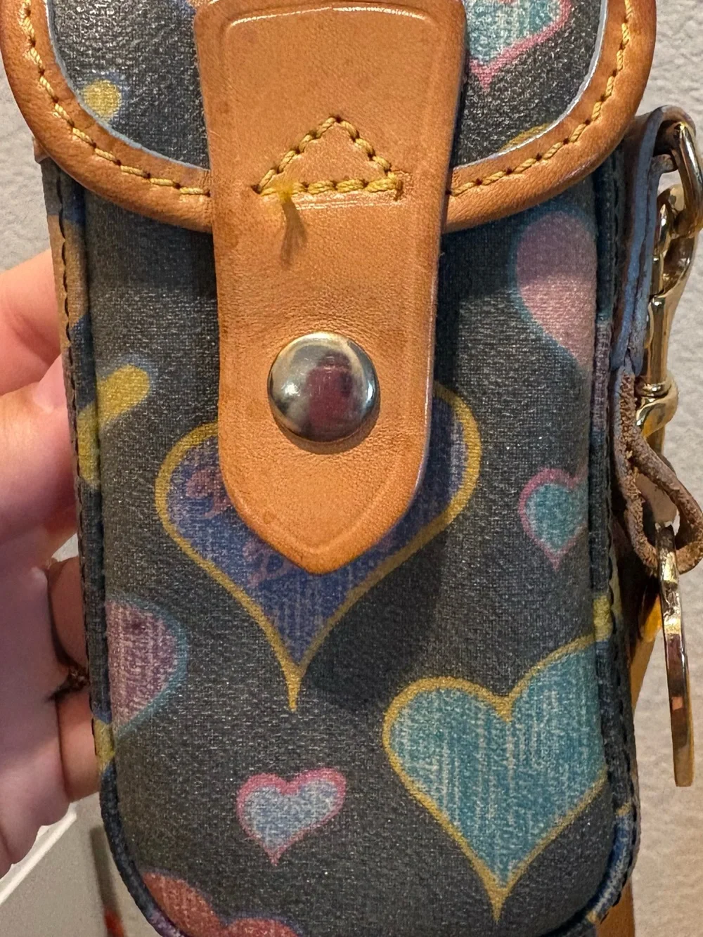 Vintage Dooney & Bourke HEARTS Off Black Phone Case
